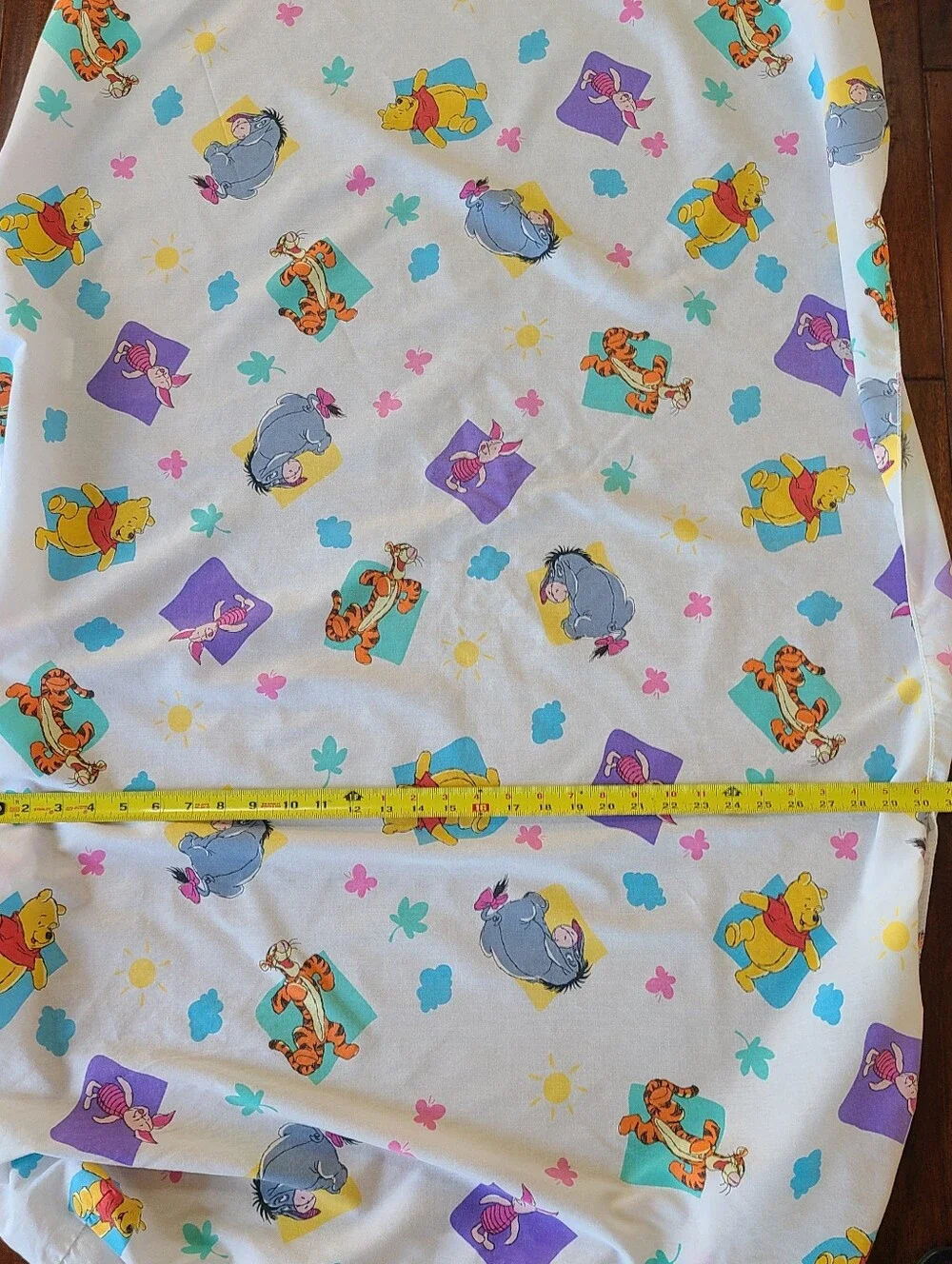 Vintage Disney Winnie the Pooh Fitted Crib Sheet Winnie The Pooh 1994 Y2K